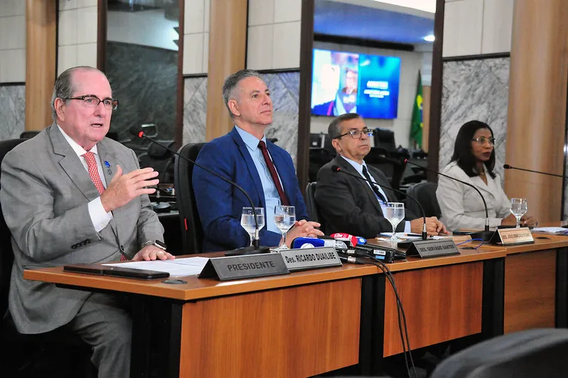 Desembargadores(as) eleitos(as) apresentaram diretrizes durante coletiva realizada na Sala das Sessões Plenárias